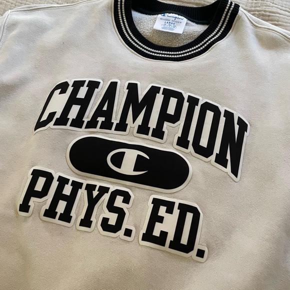 Champion reverse weave phys ed vintage style heavyweight crewneck men’s L - Picture 2 of 6